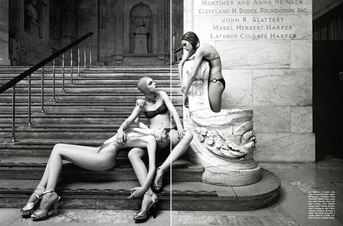 I adore both classical architecture and bathing suits! Italian Vogue June 2004..jpg